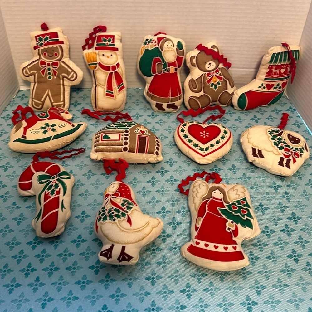 -🔥🔥Lot of 12 Set of Vintage Hand Sewn Christmas Ornaments